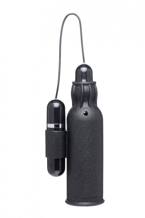 Lightning Stroke Silicone Stroker With Vibrating Bullet