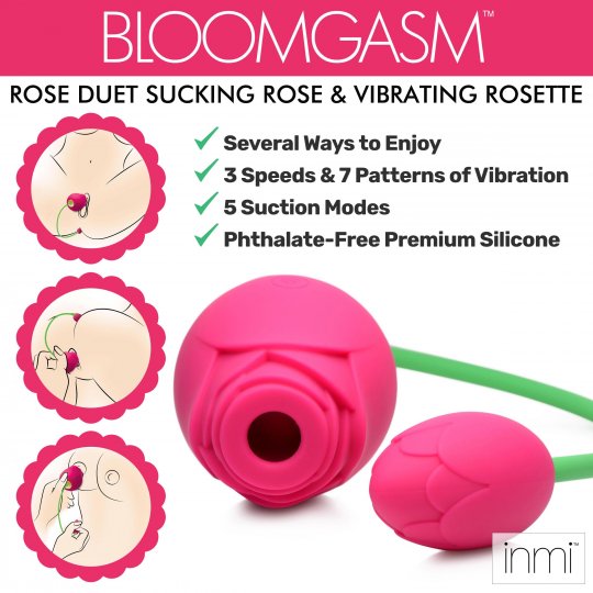 Rose Duet Sucking Rose and Vibrating Rosette