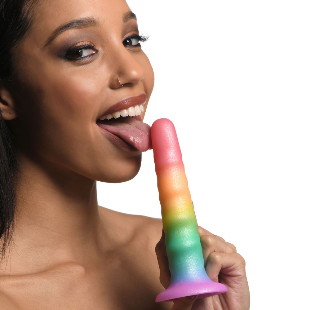 Rainbow Silicone Dildo