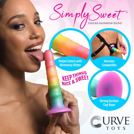 Rainbow Silicone Dildo