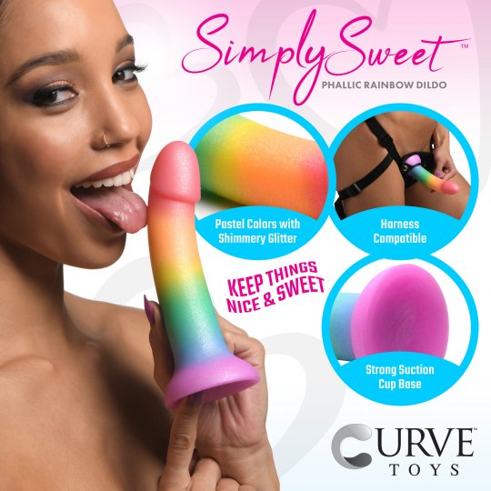 Rainbow Silicone Dildo