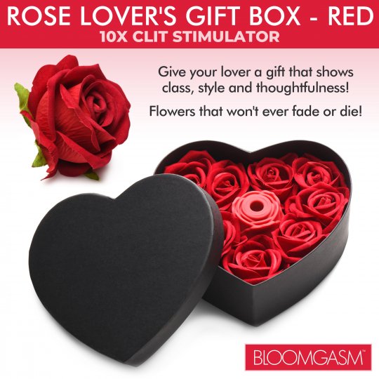 The Rose Lover's Gift Box 10X Clit Suction Rose - Red